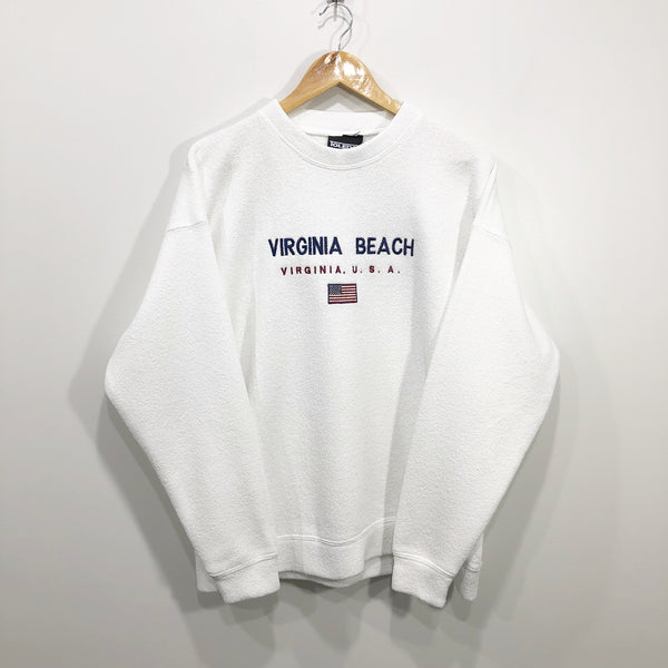 Vintage Fleeced Sweatshirt Virginia Beach USA (L)