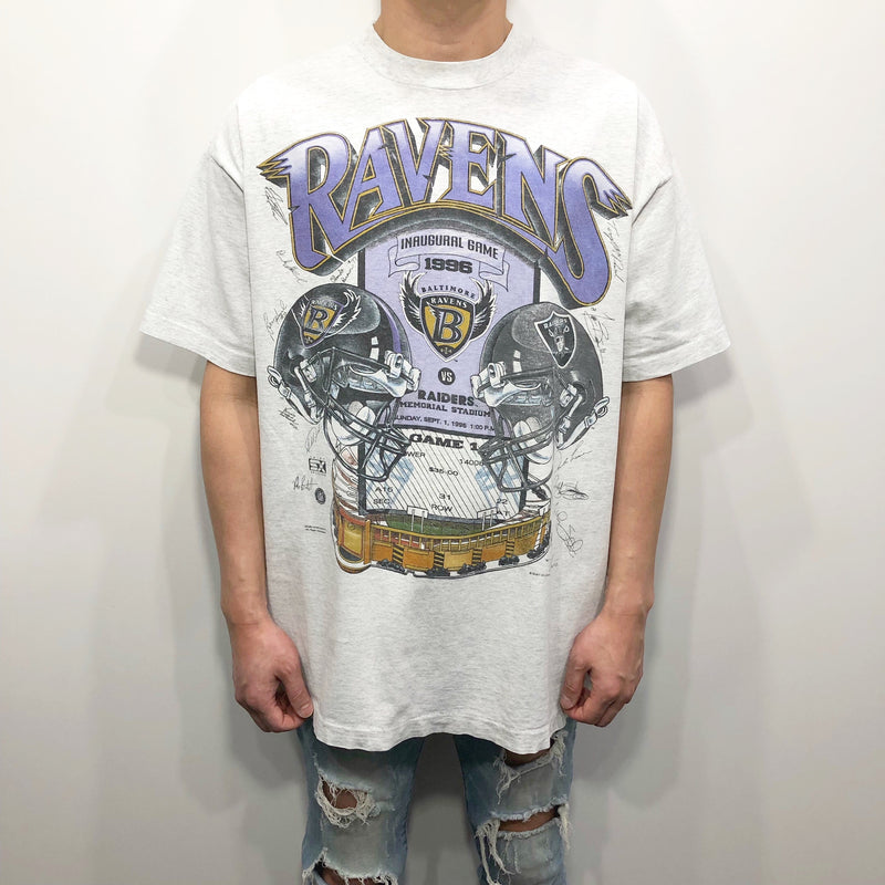 Vintage Fruit of the Loom T-Shirt 1996 NFL Ravens vs Raiders (XL)