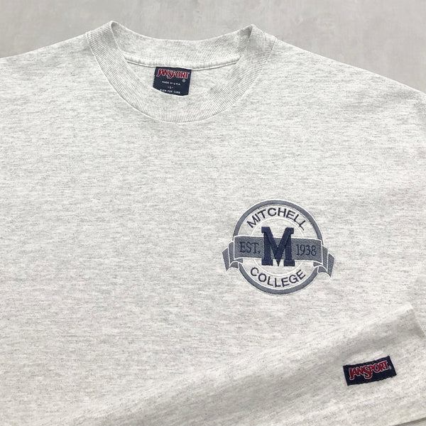Vintage Jansport T-Shirt Mitchell College USA (L)