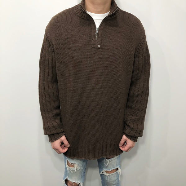 Vintage Polo Jeans Co Ralph Lauren Heavy Knit Quarter Zip (L/BIG)
