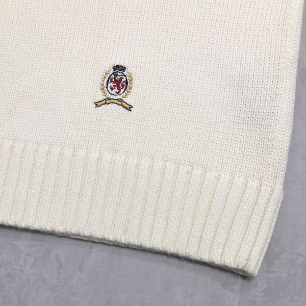 Vintage Tommy Hilfiger Knit Vest Lion Crest Logo (L)