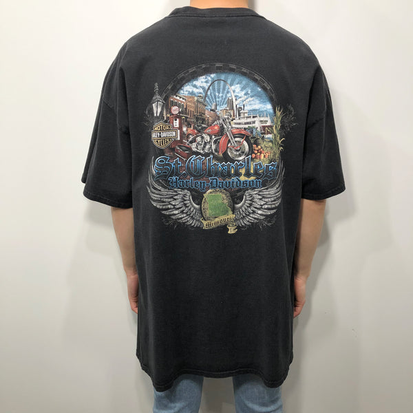 Harley Davidson T-Shirt St. Charles Missouri (2XL/TALL)