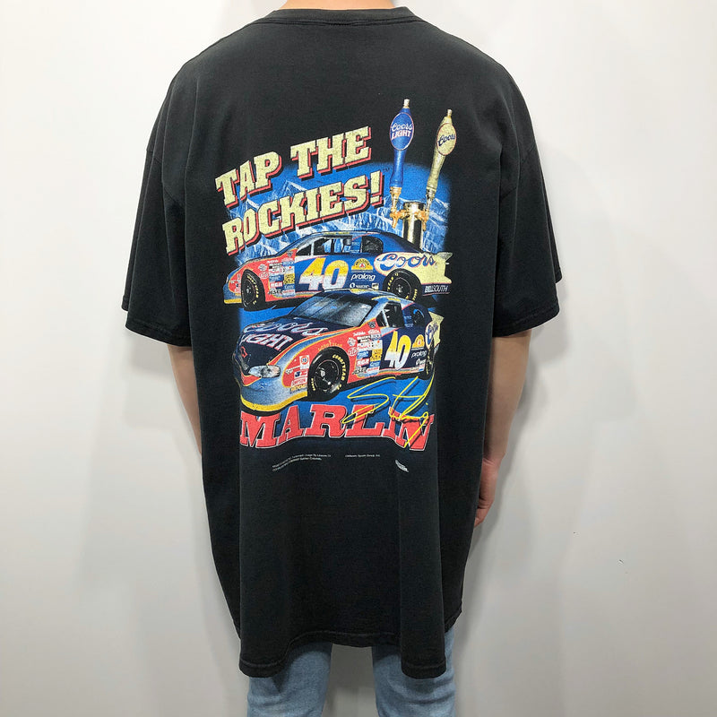Vintage Nascar T-Shirt Coors Light #40 Sterling Marlin (2XL/TALL)