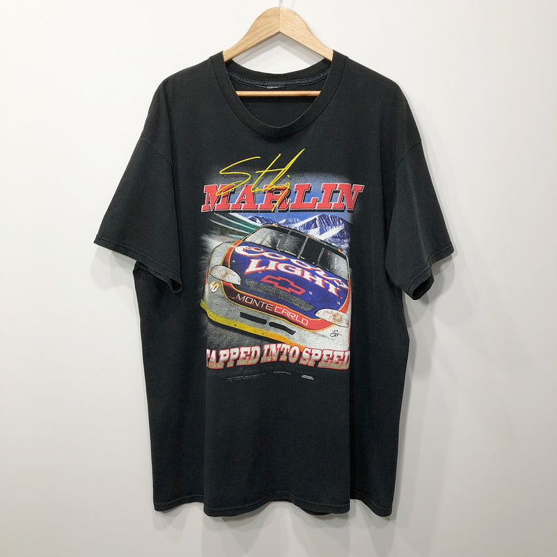 Vintage Nascar T-Shirt Coors Light #40 Sterling Marlin (2XL/TALL)