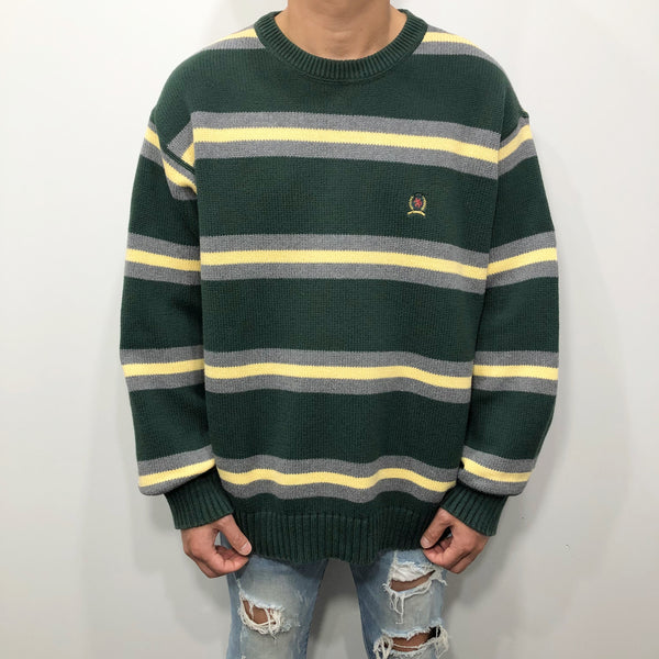 Tommy Hilfiger Heavy Knit Sweater Lion Crest Logo (L)