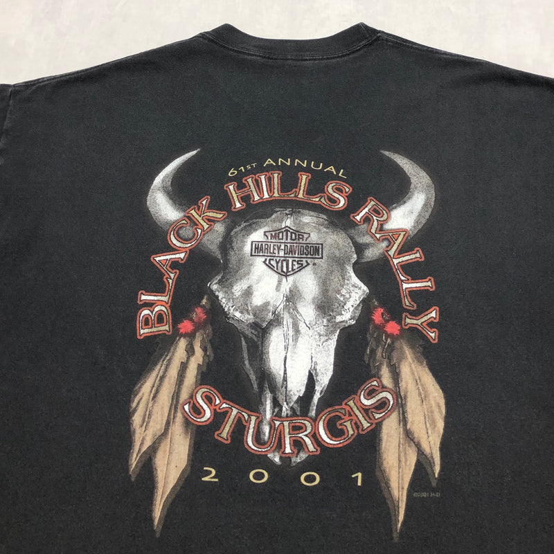 Harley Davidson T-Shirt 2001 Black Hills Rally Sturgis USA (XL)