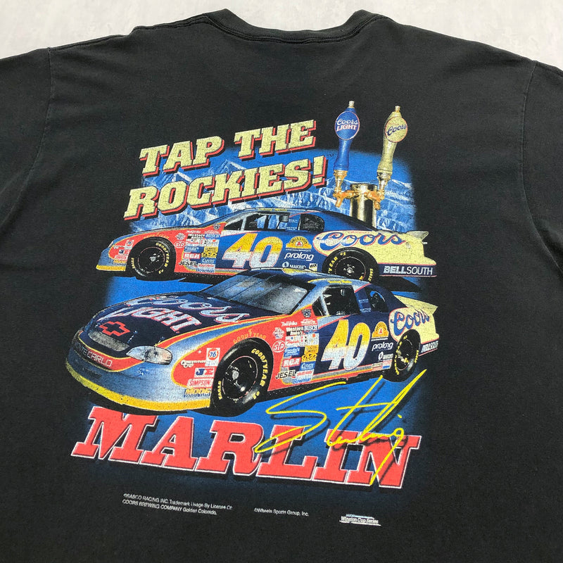 Vintage Nascar T-Shirt Coors Light #40 Sterling Marlin (2XL/TALL)