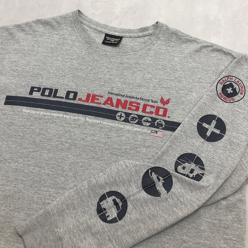 Vintage Polo Jeans Co Ralph Lauren T-Shirt Rescue Team (L)