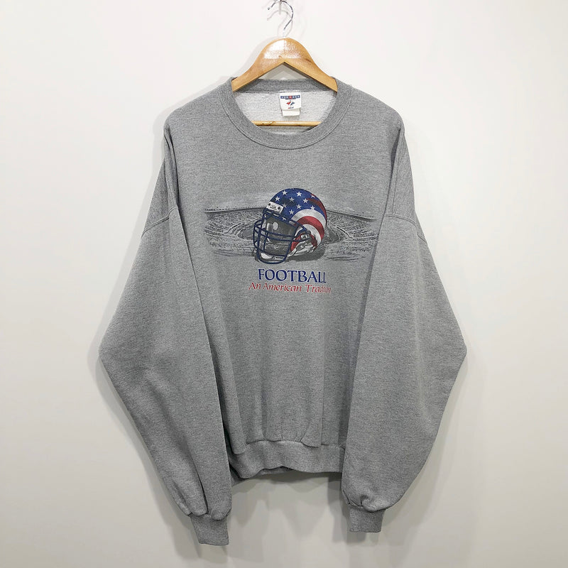 Vintage Sweatshirt An American Tradition Football (2XL)