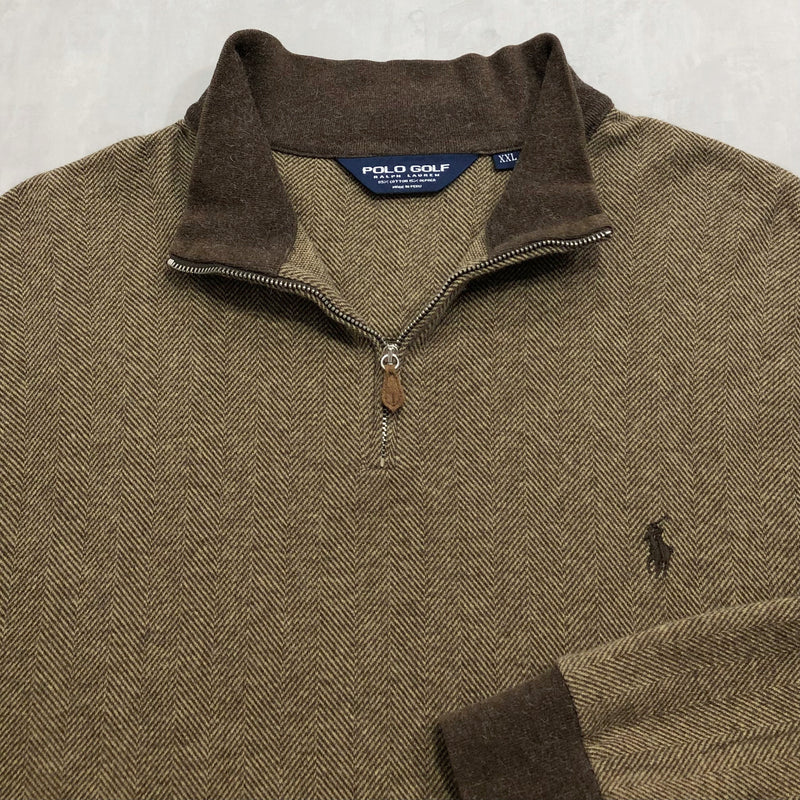 Polo Golf Ralph Lauren Cotton Alpaca Knit Quarter Zip (2XL/TALL)