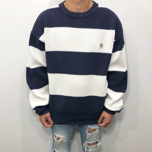 Vintage Tommy Hilfiger Knit Sweater Lion Crest Logo (XL/SHORT)