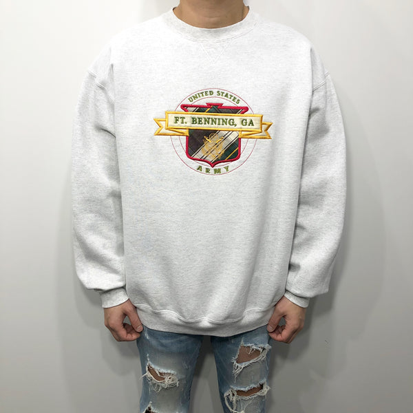 Vintage Fleeced Sweatshirt U.S. Army Fort Benning USA (L)
