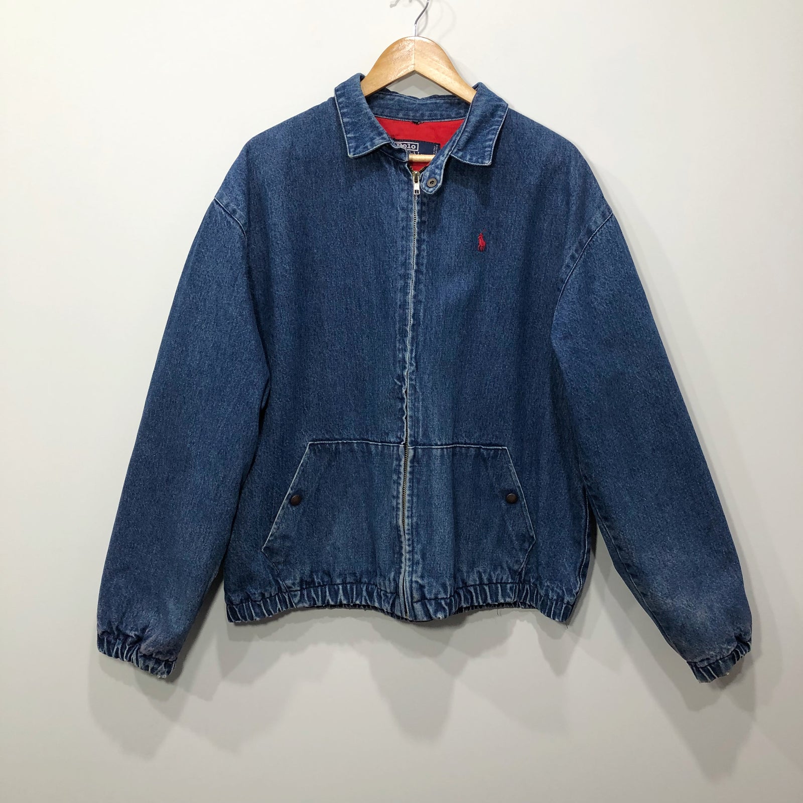 Vintage Polo Ralph Lauren Denim Jacket L SHORT VINTAGELANDNZ