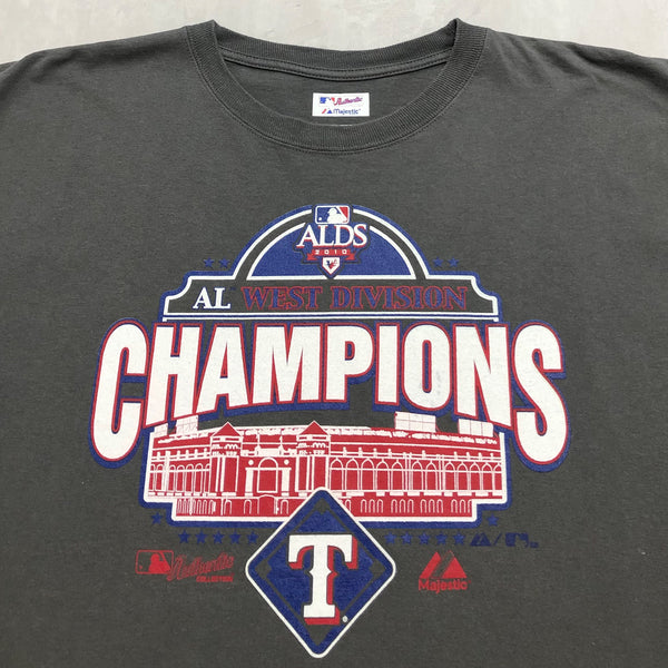 Majestic T-Shirt 2010 MLB ALDS Texas Rangers (2XL/TALL)