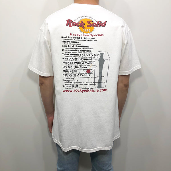 Vintage Hanes T-Shirt Rock Solid Cafe (L)