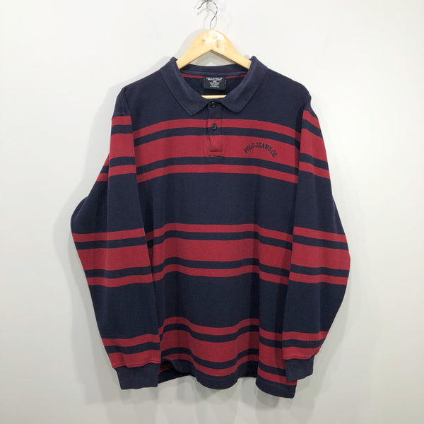 Vintage Polo Jeans Co Ralph Lauren Polo Shirt Long Sleeved (XL)