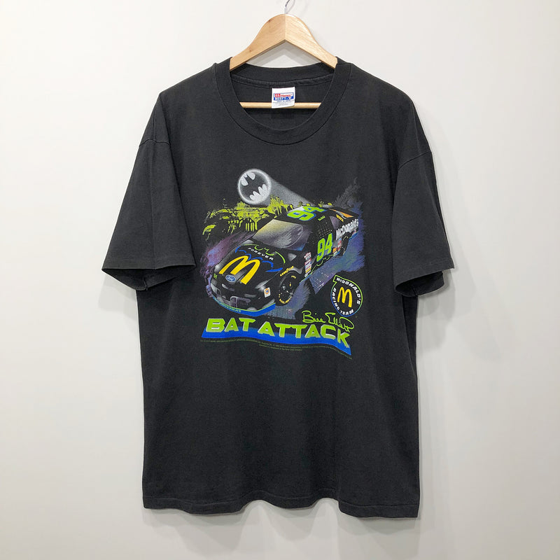 Vintage Hanes T-Shirt 1995 Bat Attack McDonald's #94 Bill Elliot USA (XL)