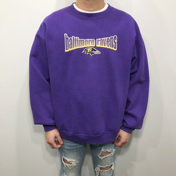 Vintage Fleeced Sweatshirt NFL Baltimore Ravens (L)