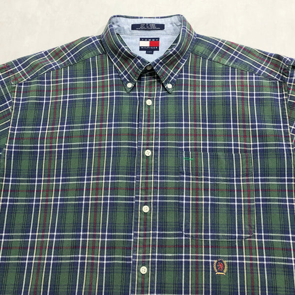 Vintage Tommy Hilfiger Shirt Lion Crest Logo (L/TALL)