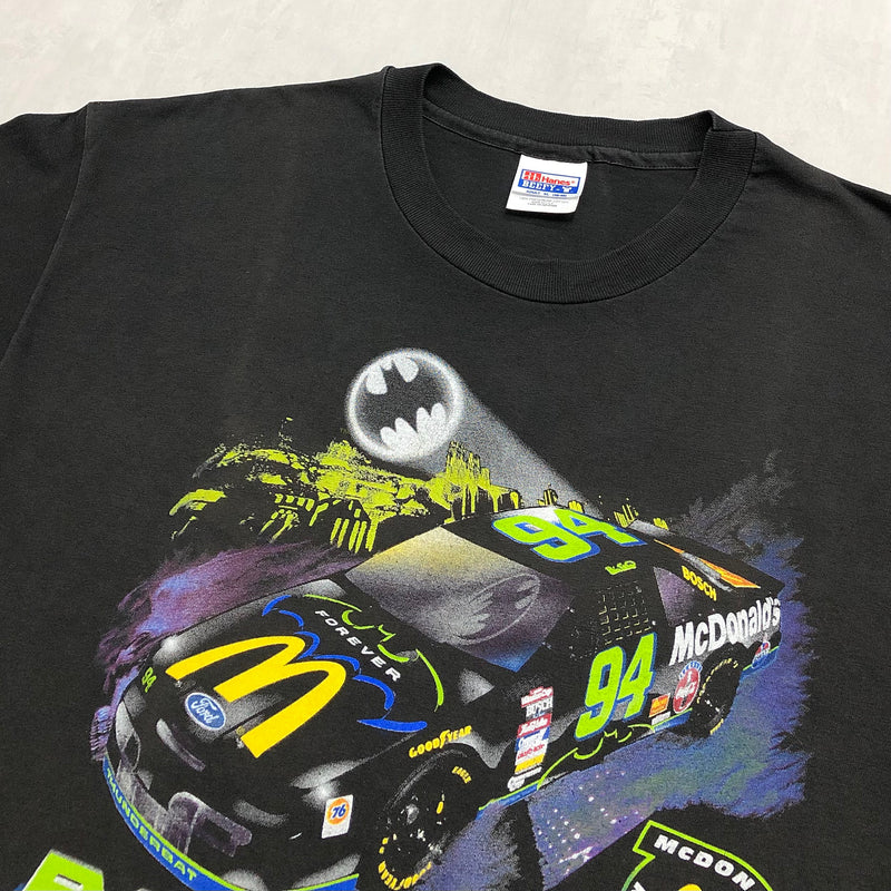 Vintage Hanes T-Shirt 1995 Bat Attack McDonald's #94 Bill Elliot USA (XL)