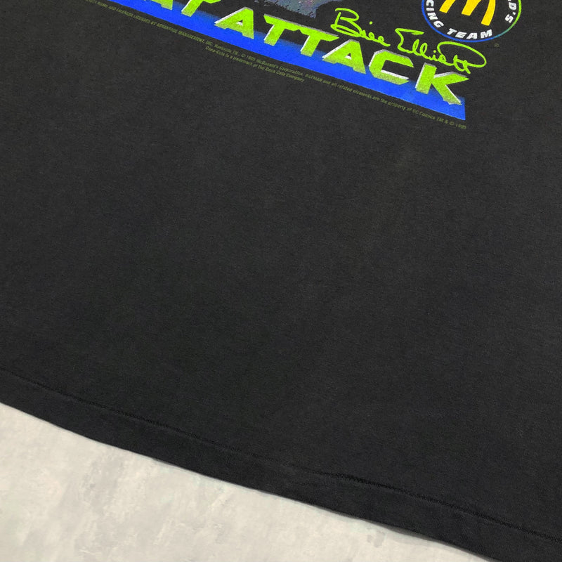Vintage Hanes T-Shirt 1995 Bat Attack McDonald's #94 Bill Elliot USA (XL)