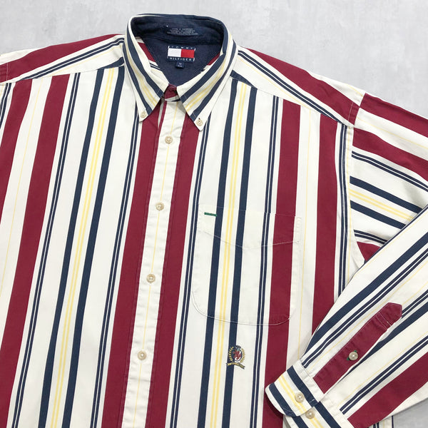 Vintage Tommy Hilfiger Shirt Lion Crest Logo (L)