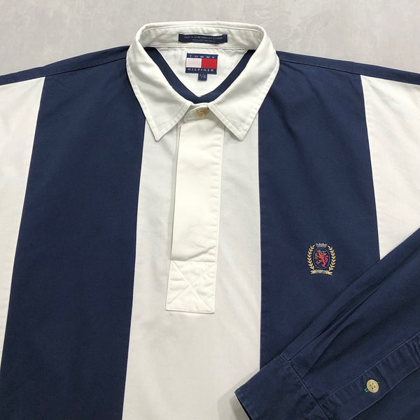 Vintage Tommy Hilfiger Shirt Lion Crest Logo (L/BIG-XL)