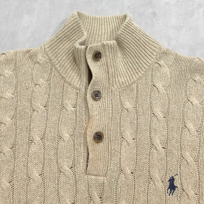 Polo Ralph Lauren Tussah Silk Knit Quarter Zip (L)