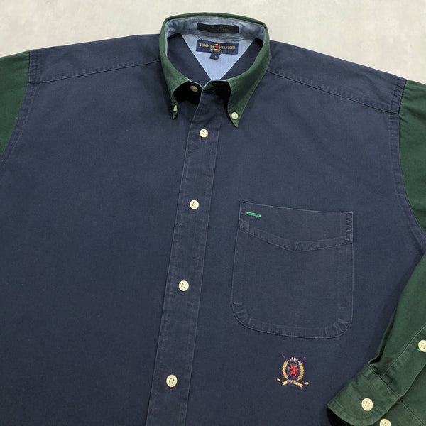 Vintage Tommy Hilfiger Shirt Lion Crest Logo (L)