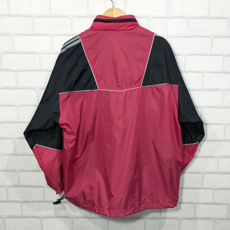 Vintage Adidas Half Zip Light Jacket Hooded (M)