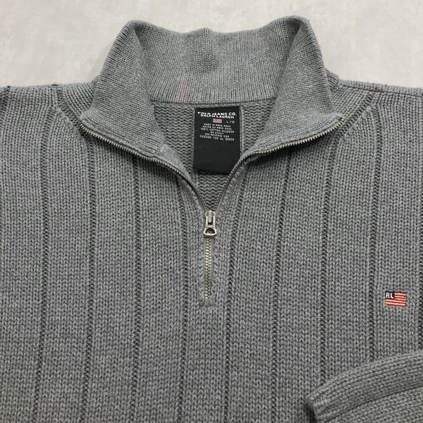 Polo Jeans Co Ralph Lauren Heavy Knit Quarter Zip (L)