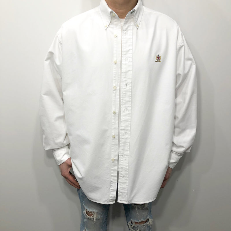 Vintage Tommy Hilfiger Shirt Lion Crest Logo (M/BIG-L)
