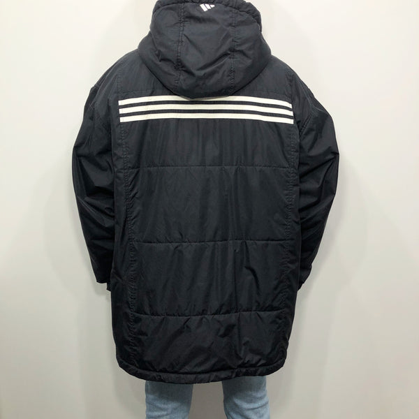 Vintage Adidas Fleece Lined Long Jacket (L/BIG-XL)