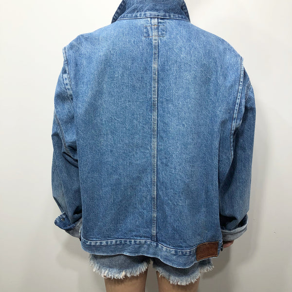 Vintage Polo Ralph Lauren Wool Lined Denim Jacket USA (W/XL)