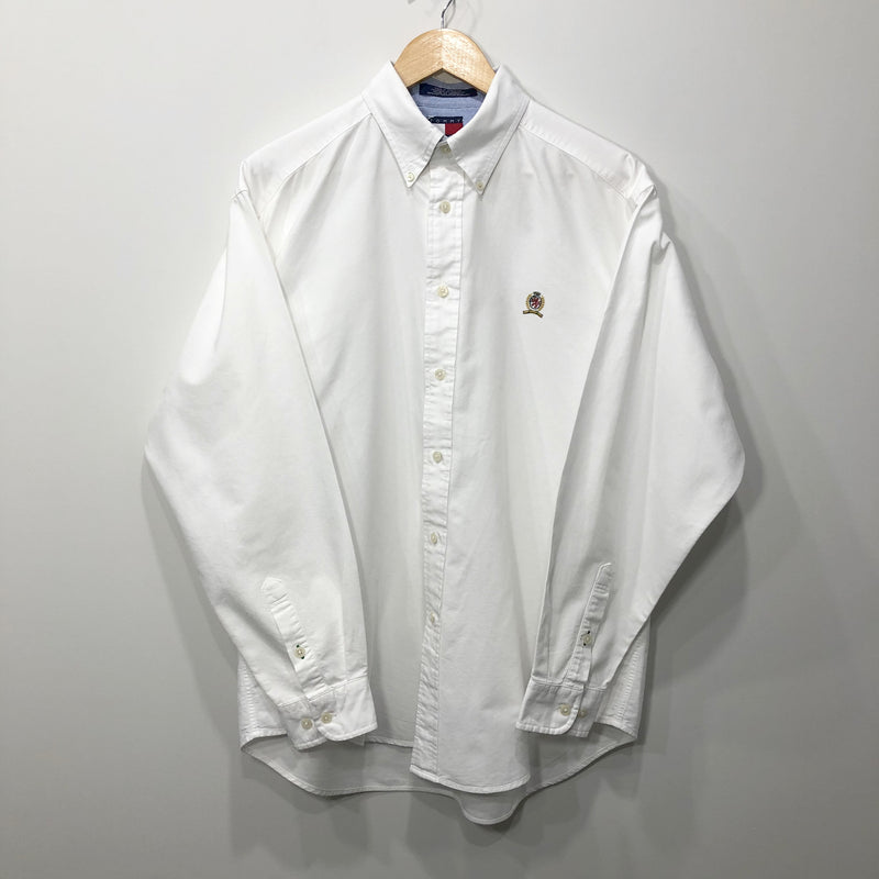Vintage Tommy Hilfiger Shirt Lion Crest Logo (M/BIG-L)