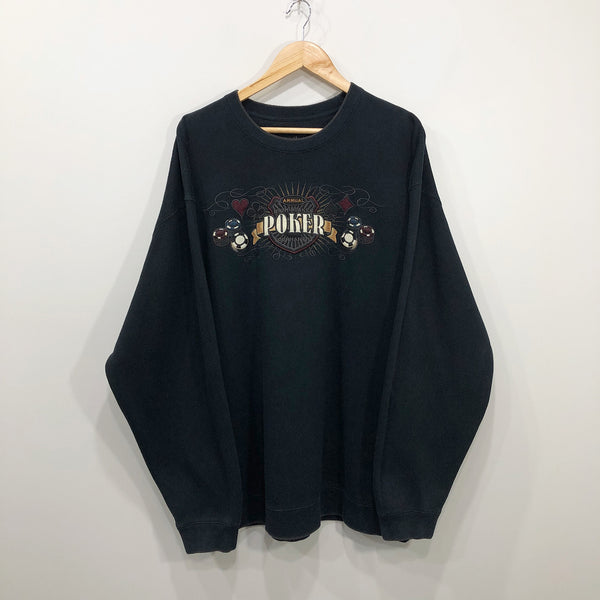 Vintage Fleeced Sweatshirt Poker (2XL)