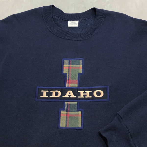 Vintage Fleeced Sweatshirt Idaho Uni (L)