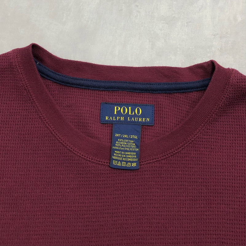 Polo Ralph Lauren Mini Waffle T-Shirt Long Sleeved (2XL/TALL)