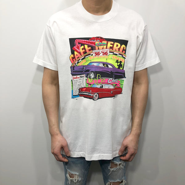 Vintage Fruit of the Loom T-Shirt 1995 Cafe Merc (M)