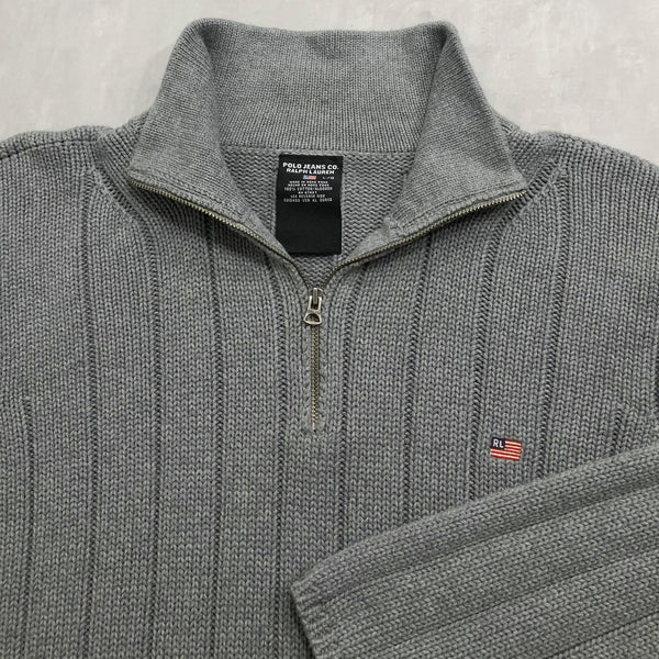 Vintage Polo Jeans Co Ralph Lauren Heavy Knit Quarter Zip (L/BIG)