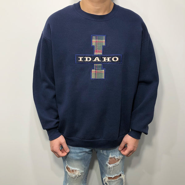 Vintage Fleeced Sweatshirt Idaho Uni (L)