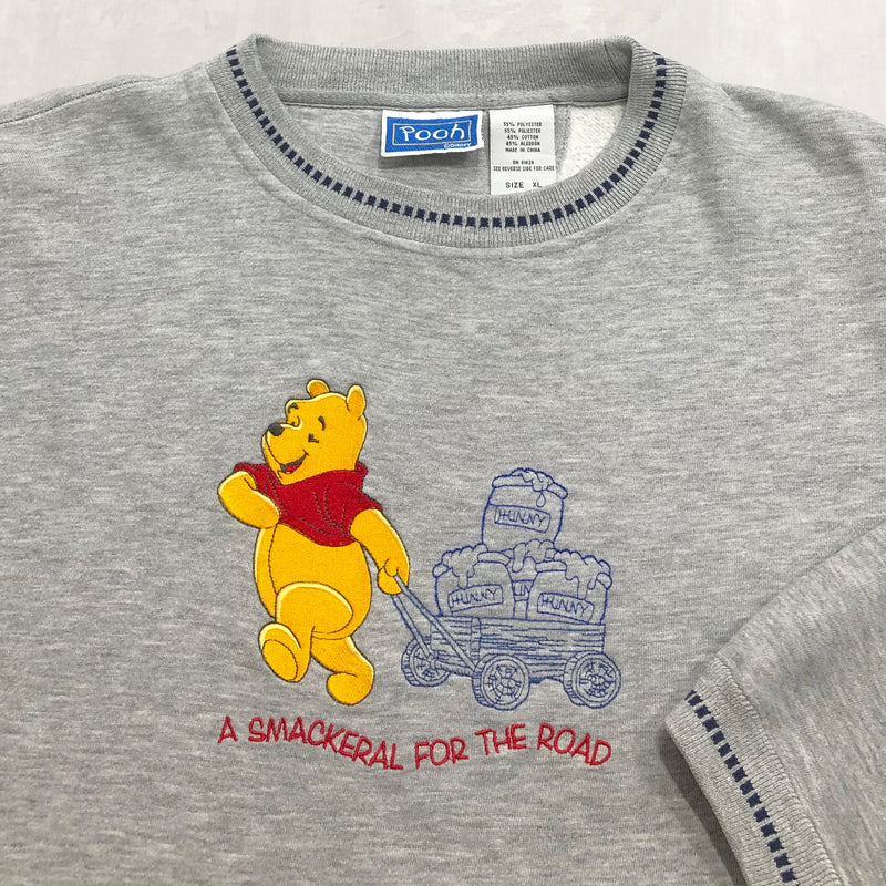Vintage Pooh Sweatshirt A Smackeral for The Road (L/SHORT)