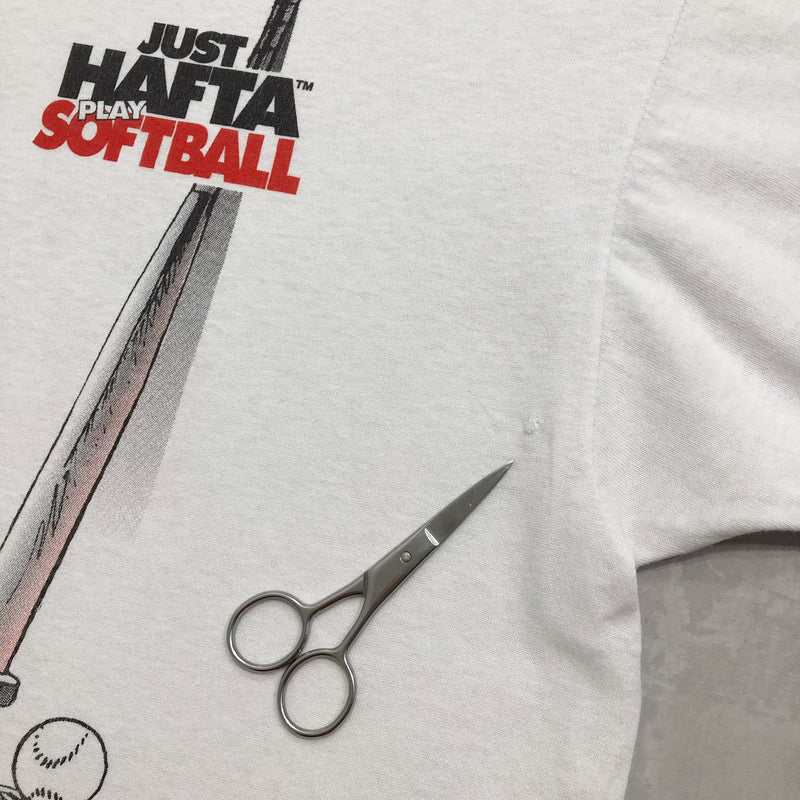 Vintage T-Shirt Just Hafta Play Softball USA (XL)
