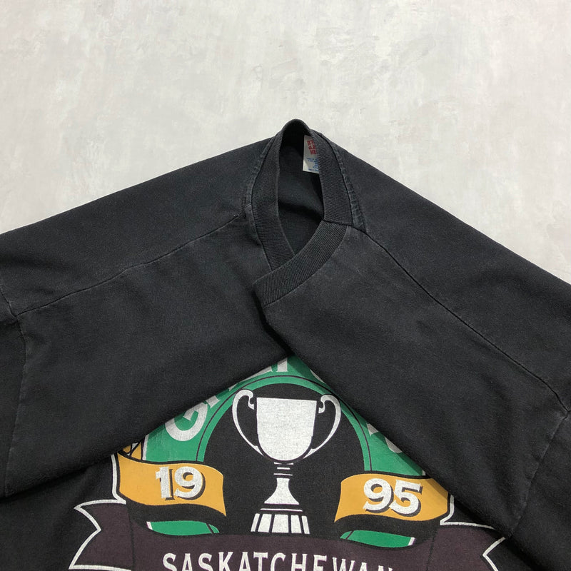 Vintage Hanes T-Shirt 1995 CFL Saskatchewan Roughriders (2XL)