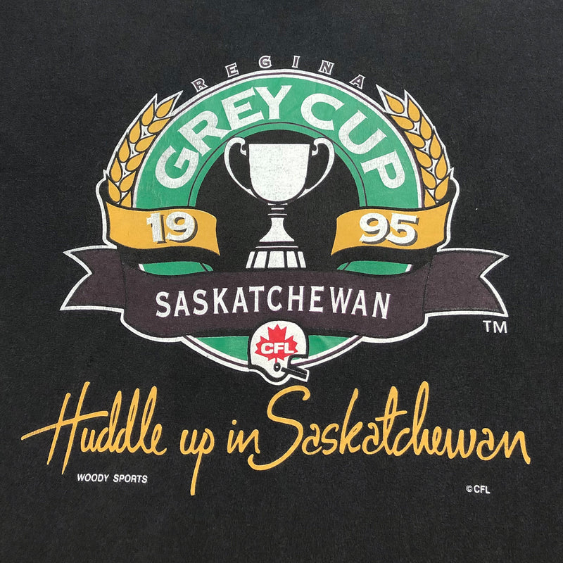 Vintage Hanes T-Shirt 1995 CFL Saskatchewan Roughriders (2XL)