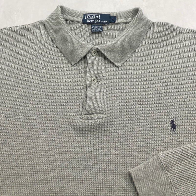 Polo Ralph Lauren Waffle Polo Shirt Long Sleeved (L/BIG)