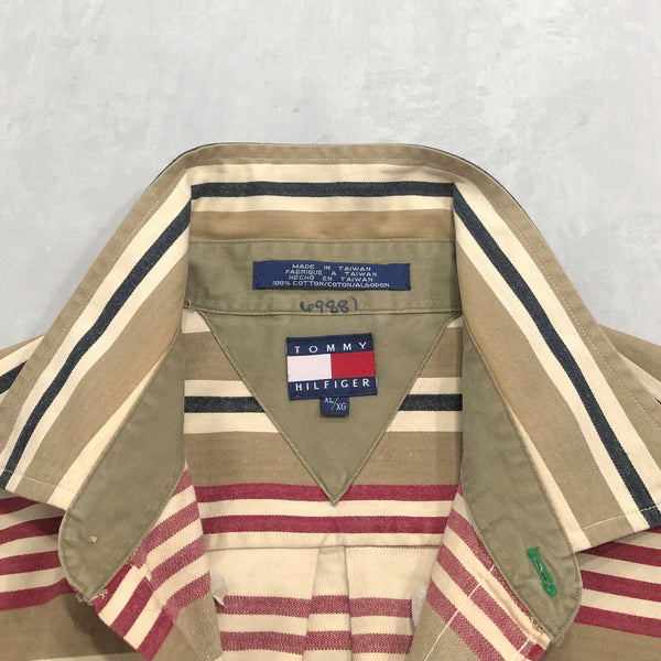 Vintage Tommy Hilfiger Shirt Lion Crest Logo (XL/TALL)