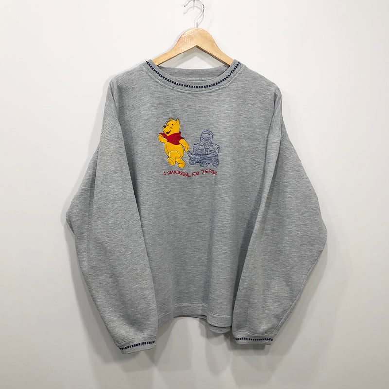 Vintage Pooh Sweatshirt A Smackeral for The Road (L/SHORT)