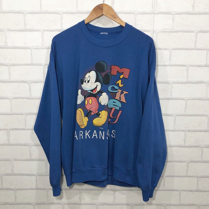 Vintage Disney Fleeced Sweatshirt Mickey Arkansas (L)