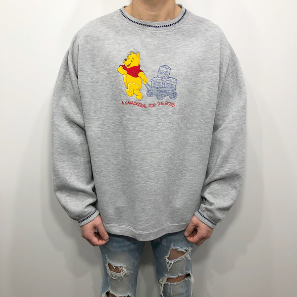 Vintage Pooh Sweatshirt A Smackeral for The Road (L/SHORT)